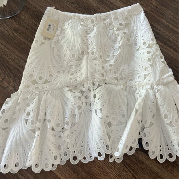 NWT MAJE Julie Guipure Lace Mini Skirt 36 us 4 - Picture 7 of 13